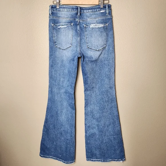 Stylish Light Blue Flare Jeans - Picture 11 of 15